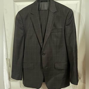 Michael Kors Mens Suit Dark Brown 38R with Pants 32 or 33 W